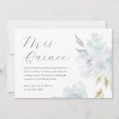 美しいブルーの花の15歳誕生日 クインセアニェラ フォト 招待状 (正面)