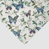 美しいブルーの蝶々のブライダルシャワー 薄葉紙 (詳細)