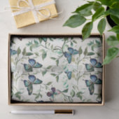 美しいブルーの蝶のブライダルシャワー 薄葉紙 (ギフト)