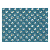 美しいブルーウィンターベリー テーブルクロス (正面(横))