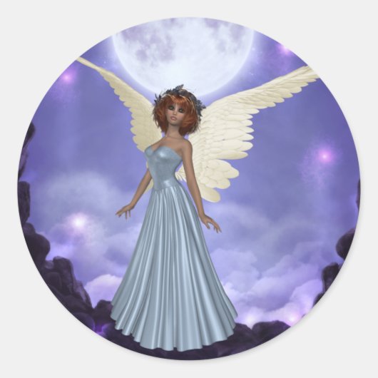 美しいブルーエンジェルのシール ラウンドシール (正面)