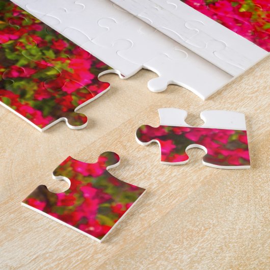 美しいブルーグリーンピーコックフォトシックスタイリッシュシック ジグソーパズル (側面)