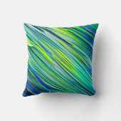 美しいブルーグリーンリニアシスタイリッシュック クッション (裏面)