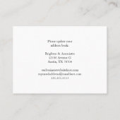 美しいブルーシティスカイライン住所の変更 名刺 (裏面)