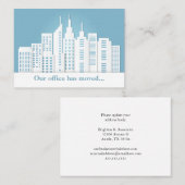 美しいブルーシティスカイライン住所の変更 名刺 (正面/裏面)