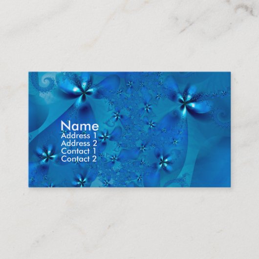 美しいブルースパイラルフ素晴らしラクタルアート 名刺 (正面)