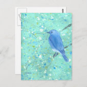 美しいブルーバードのポストカード ポストカード (正面/裏面)