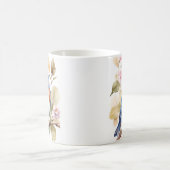 美しいブルーバードウォーター絵を描カラー コーヒーマグカップ (中央)