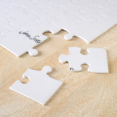 美しいブルーバードカップル水彩画 ジグソーパズル (側面)