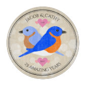 美しいブルーバード:任意の記念日 カッティングボード (正面)