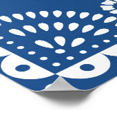 美しいブルーパペル結婚ピカドの歓迎サイン ポスター (角)