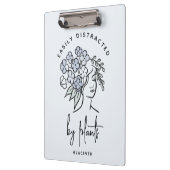 美しいブルーフローラガーデナーパーソナライズされたキュート クリップボード (左)