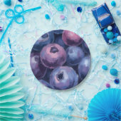 美しいブルーベリー | フルーツ絵を描ズ ペーパープレート (パーティー)