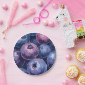 美しいブルーベリー | フルーツ絵を描ズ ペーパープレート (パーティー)