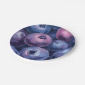 美しいブルーベリー | フルーツ絵を描ズ ペーパープレート (アングル)