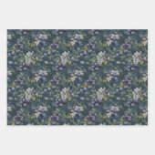 美しいブルーベリー ラッピングペーパーシート (正面3)