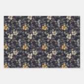 美しいブルーベリー ラッピングペーパーシート (正面3)