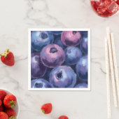 美しいブルーベリー | 果物の絵画 スタンダードカクテルナプキン (インサイチュ)