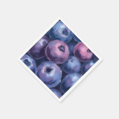 美しいブルーベリー | 果物の絵 スタンダードカクテルナプキン (角)