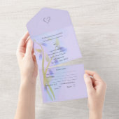 美しいブルーベルのオールインワン結婚式招待状 オールインワン招待状 (貼ってはがせる)