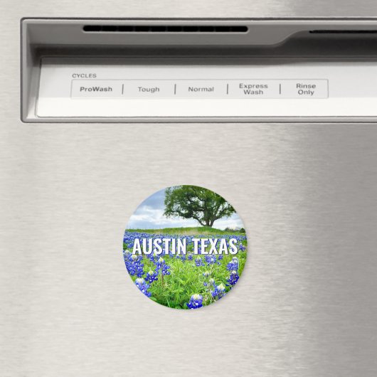 美しいブルーボンネットオースティンテキサス州写真 マグネット (インサイチュ (食洗機))