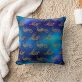 美しいブルーマーメイドグリッターデザイン - クッション (ブランケット)