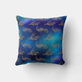 美しいブルーマーメイドグリッターデザイン - クッション (裏面)