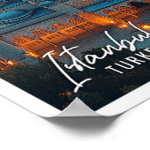 美しいブルーモスクイスタンブールトルコ ポスター (角)