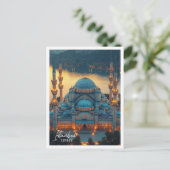 美しいブルーモスクイスタンブールトルコ ポストカード (スタンド正面)