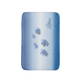 美しいブルーリリー バスマット (正面縦)