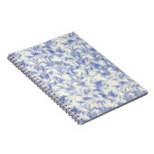 美しいブルーヴィンテージスタイルリーフスパイラルノート ノートブック (右側)