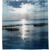 美しいブルー海サンセットオーバーケープコッド シャワーカーテン (正面)