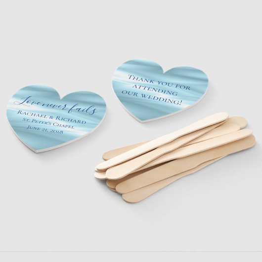 美しいブルー結婚の土産 ハンドファン (組立なし)