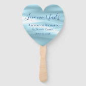 美しいブルー結婚の土産 ハンドファン (正面)