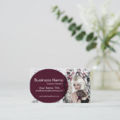 美しいブロンドの女性-ファンタジーの名刺 名刺 (スタンド正面)