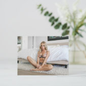 美しいブロンド写真はがき ポストカード (スタンド正面)