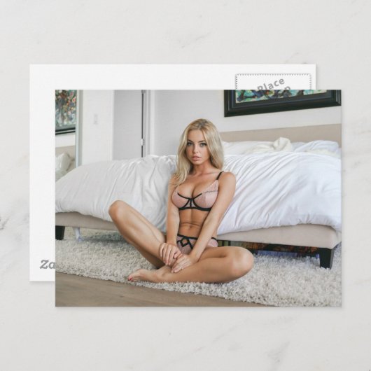 美しいブロンド写真はがき ポストカード (正面/裏面)