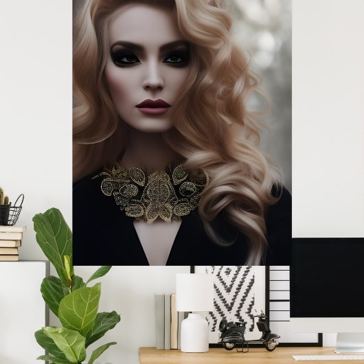 美しいブロンド ポスター (ホームオフィス)