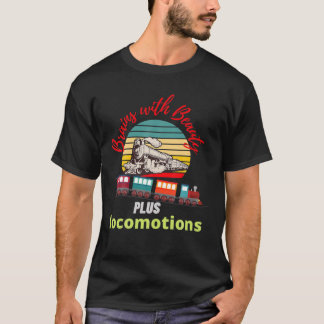 美しいプラス移動列車ギフト付き脳 Tシャツ