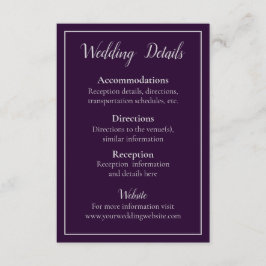 美しいプラムとシルバー エンクロージャーカード