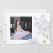 美しいプラムの花の15歳の誕生日 クインセアニェラの写真 招待状 (裏面)