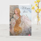 美しいプリンセスが私の花嫁になる カード (黄色い花)