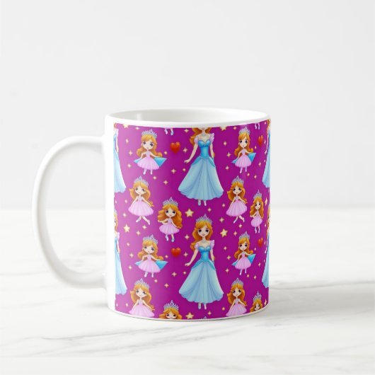 美しいプリンセスセラミック コーヒーマグカップ (左)