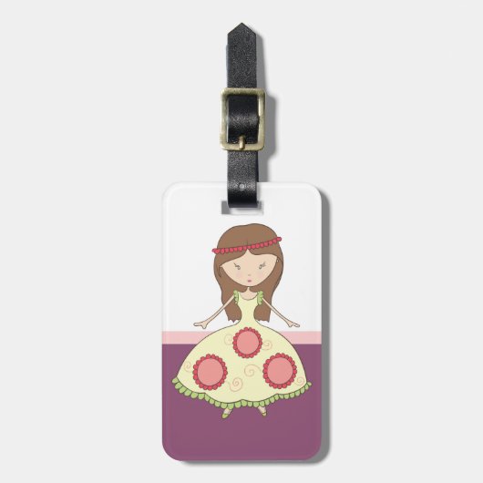 美しいプリンセス娘 ラゲッジタグ (正面縦)