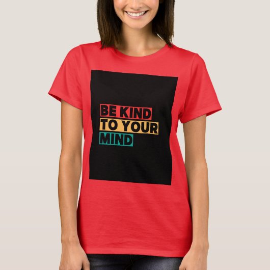 美しいプリントのベーシックTシャツ Tシャツ (正面)