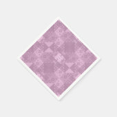 美しいプレーン伝統的薄紫パッチワーク スタンダードカクテルナプキン (角)
