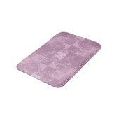 美しいプレーン伝統的薄紫パッチワーク バスマット (アングル)