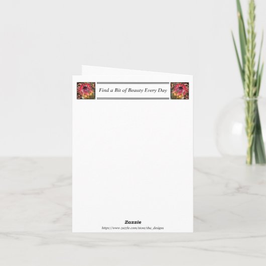 美しいプロテア付き全大事な行事ノートカード ノートカード (裏面)