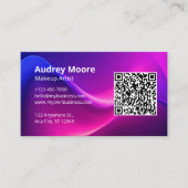 美しいプロフェッショナルメイクアップアーティストQRコード 名刺 (正面)