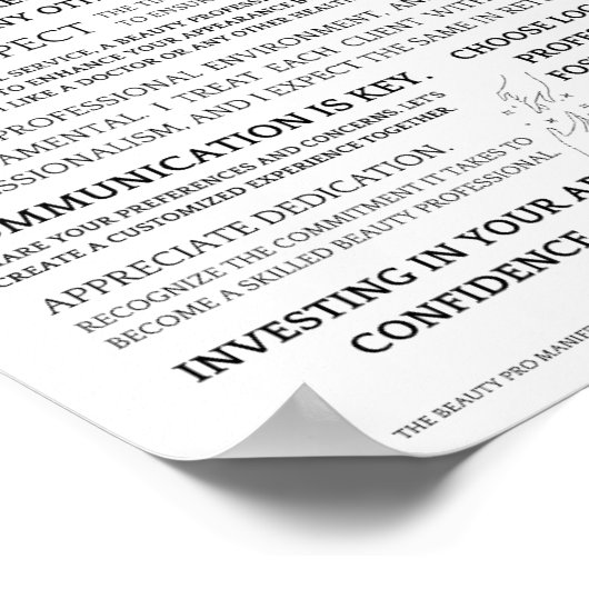 美しいプロ宣言 ポスター (角)